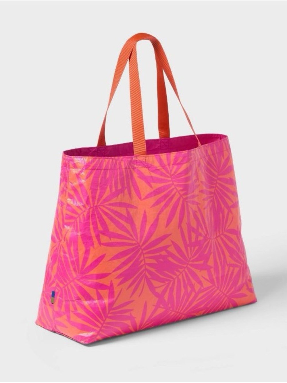 Pink & Orange Tropical Print Tote Bag
